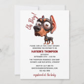 Schattigee Dog Caricatures Baby shower voor Jongen Kaart (Voorkant)