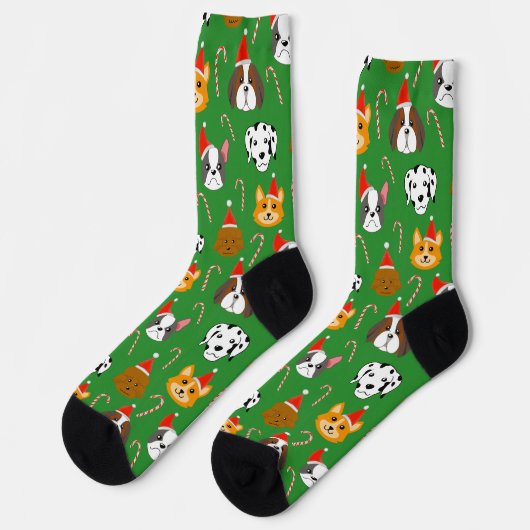 Schattigee Dog Christmas Patterned Sokken (Links)
