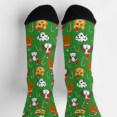 Schattigee Dog Christmas Patterned Sokken (Top)
