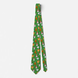 Schattigee Dog Christmas Patterned Stropdas