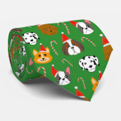 Schattigee Dog Christmas Patterned Stropdas (Opgerold)