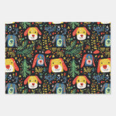 Schattigee Dog Christmas wrapping papieren vellen (Voorkant)