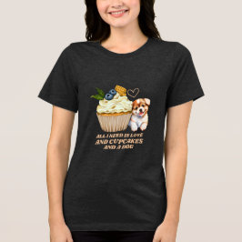 Schattigee Dog Cupcake Lover Gift T-shirt