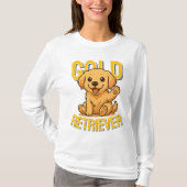 Schattigee Dog Golden Retriever Unisex Man Vrouw K T-shirt (Voorkant)