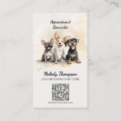 Schattigee Dog Groomer Pet Care Afspraak Herinneri Visitekaartje (Voorkant)