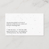 Schattigee Dog Groomer Stylist Shears Visitekaartje (Achterkant)