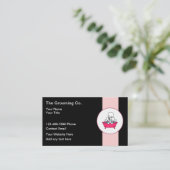 Schattigee Dog Grooming Visitekaartjes Design (Staand voorkant)