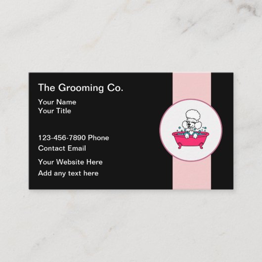 Schattigee Dog Grooming Visitekaartjes Design (Voorkant)