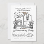 Schattigee Dog Home Drop In Housewarming Party Kaart (Voorkant)