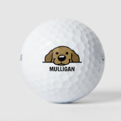 Schattigee Dog Labrador Retriever Lab Aangepaste N Golfballen (Voorkant)