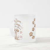 Schattigee Dog Love Glass Mok (Voorkant links)