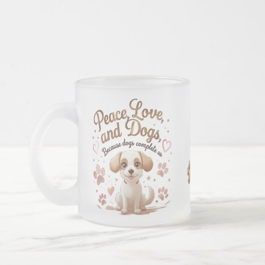 Schattigee Dog Love Glass Mok (Links)
