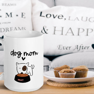 Schattigee Dog Mom mokken Pawprint met naam koffie