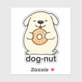 Schattigee Dog-Nut waterdicht Sticker (Vel)