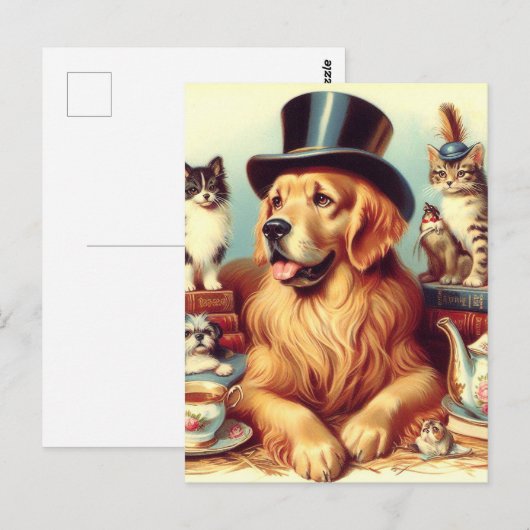 Schattigee  Dog Painting Briefkaart (Voorkant / Achterkant)