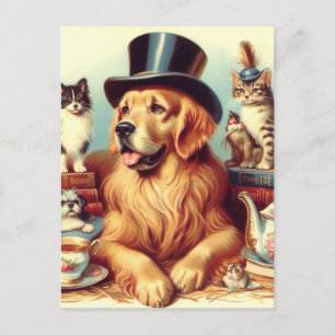 Schattigee Dog Painting Briefkaart