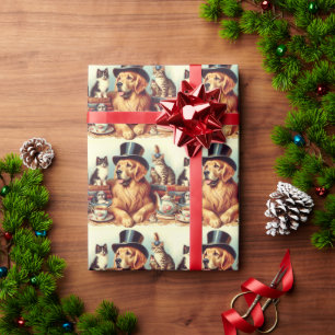 Schattigee Dog Painting Cadeaupapier