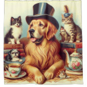Schattigee  Dog Painting Douchegordijn (Voorkant)