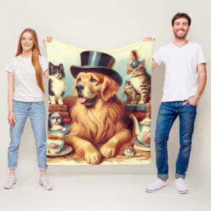 Schattigee Dog Painting Fleece Deken