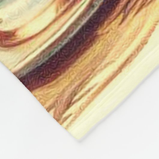 Schattigee  Dog Painting Fleece Deken (Hoek)