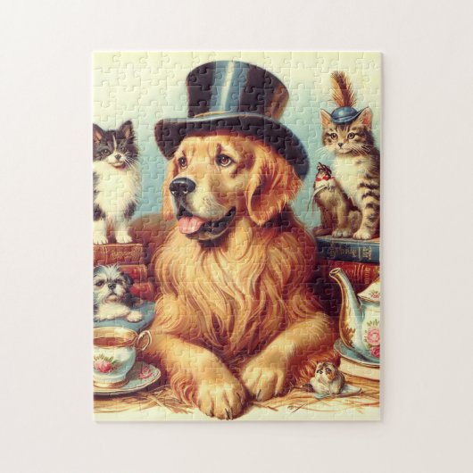 Schattigee  Dog Painting Legpuzzel (Verticaal)