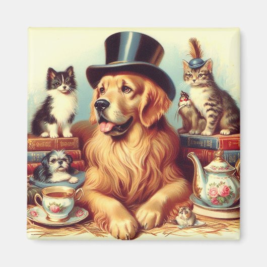 Schattigee Dog Painting Magneet (Voorkant)