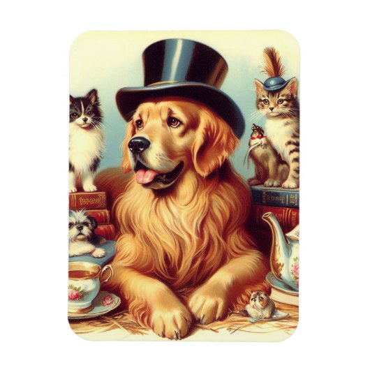 Schattigee  Dog Painting Magneet (Verticaal)
