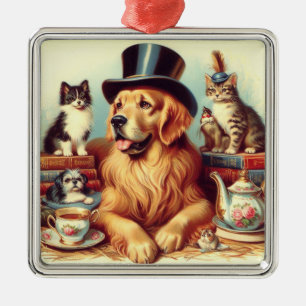 Schattigee  Dog Painting Metalen Ornament