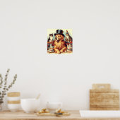Schattigee  Dog Painting Poster (Keuken)