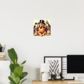 Schattigee  Dog Painting Poster (Thuiskantoor)