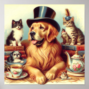 Schattigee Dog Painting Poster