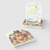 Schattigee  Dog Painting Stenen Onderzetter (Zijkant)