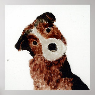Schattigee Dog Painting Terrier Poster