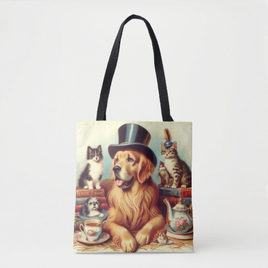 Schattigee Dog Painting Tote Bag (Voorkant)