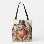 Schattigee Dog Painting Tote Bag (Achterkant)