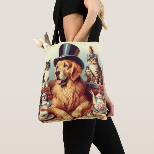 Schattigee  Dog Painting Tote Bag (Dichtbij)