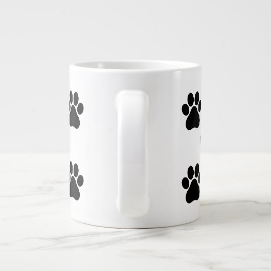 Schattigee Dog Paw-Mok - Perfect voor dierenliefhe Grote Koffiekop (Achterkant)