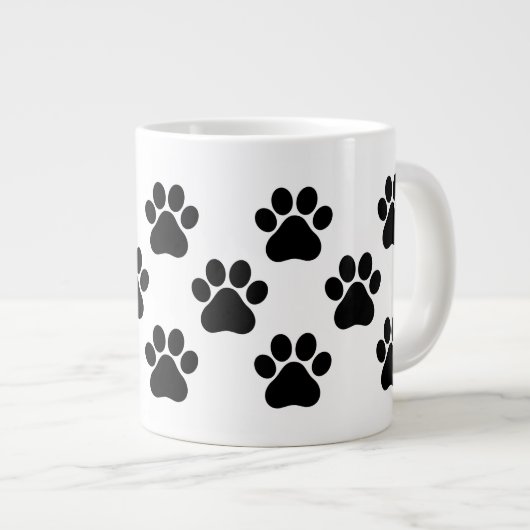 Schattigee Dog Paw-Mok - Perfect voor dierenliefhe Grote Koffiekop (Voorkant rechts)