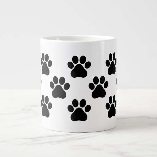 Schattigee Dog Paw-Mok - Perfect voor dierenliefhe Grote Koffiekop (Voorkant)