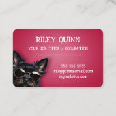 Schattigee Dog Paw Print Rand Visitekaartje (Achterkant)