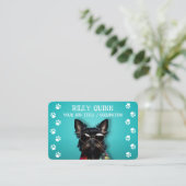 Schattigee Dog Paw Print Rand Visitekaartje (Staand voorkant)