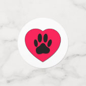 Schattigee Dog Paw Print Tekening Confetti (Kleine voorkant)