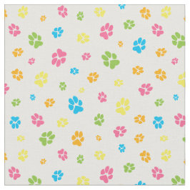 Schattigee Dog Paw Prints Kleurrijke Paws Patroon Stof