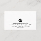 Schattigee Dog Pet Care Afspraak Herinnering Veter Visitekaartje (Achterkant)