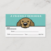 Schattigee Dog Pet Care Afspraak Herinnering Veter Visitekaartje (Voorkant)