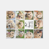 Schattigee Dog Photo Collage Gepersonaliseerd Eenv Fleece Deken (Voorkant (Horizontaal))