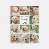Schattigee Dog Photo Collage Gepersonaliseerd Eenv Fleece Deken (Voorkant)