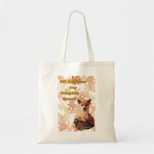 Schattigee Dog Pumkin Spice Tas (Voorkant)