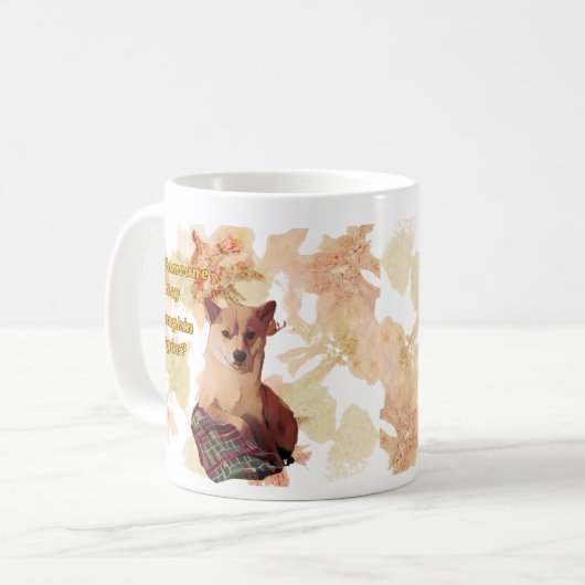 Schattigee Dog Pumpkin Spice Coffee Mok (Voorkant links)