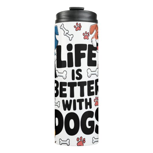 Schattigee Dog Quote/Gezegde Thermosbeker (Voorkant)